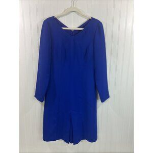The Perfect Dress Women 6 Small V Neck Blue Long Sleeves Lined